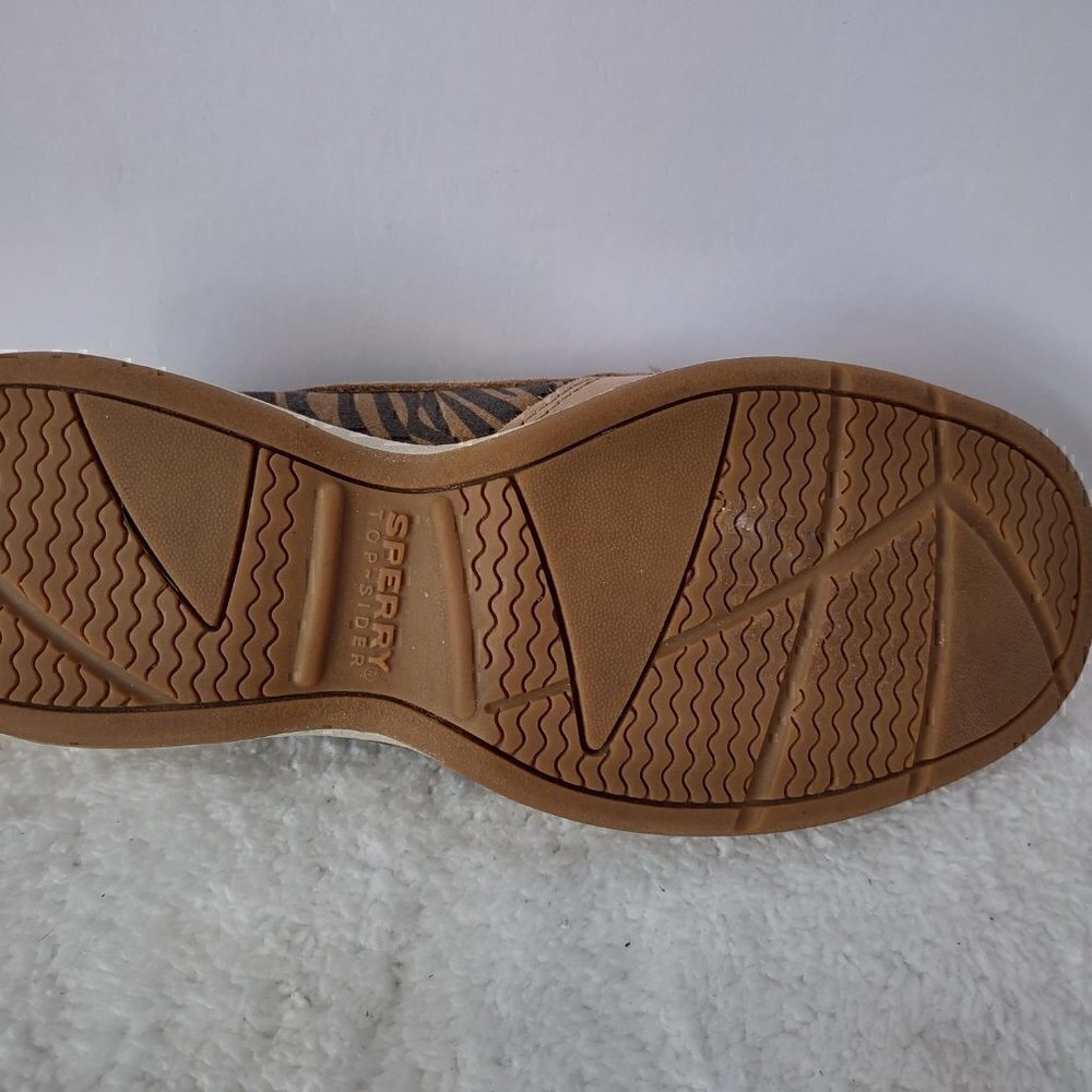 Sperry Top-Sider Leather Upper Boat Shoes Loafers With Zebra Print Size 6.5 M - Picture 14 of 16